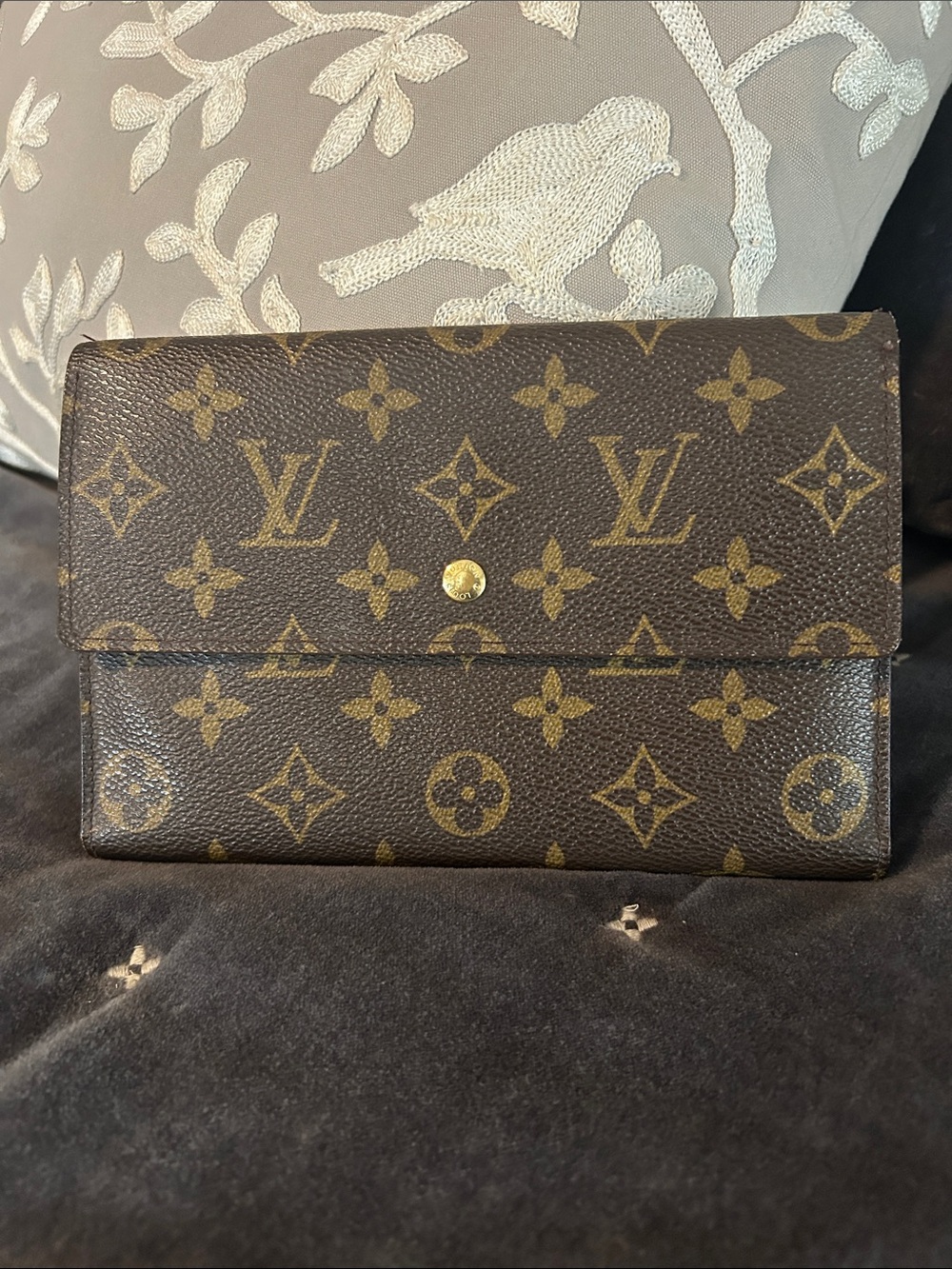 Louis Vuitton Monogram Canvas Brown and Gold Snap Wallet